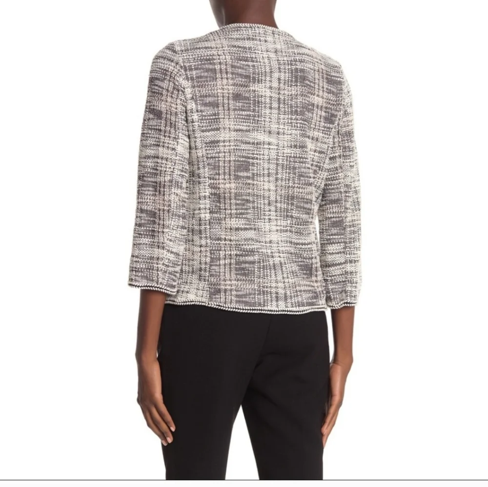 NEW Max Studio Sweater Jacket Tweed Boucle Knit - Picture 3 of 10